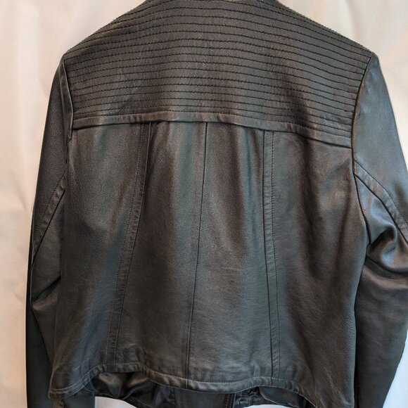 Kenneth Cole Real Leather Moto Jacket L - Picture 4 of 5